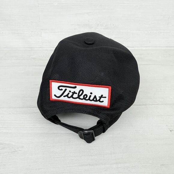 Titleist Tour Breezer FJ Golf Cap Pro V1 Tour Adjustable Strap Black One Size - Picture 3 of 10